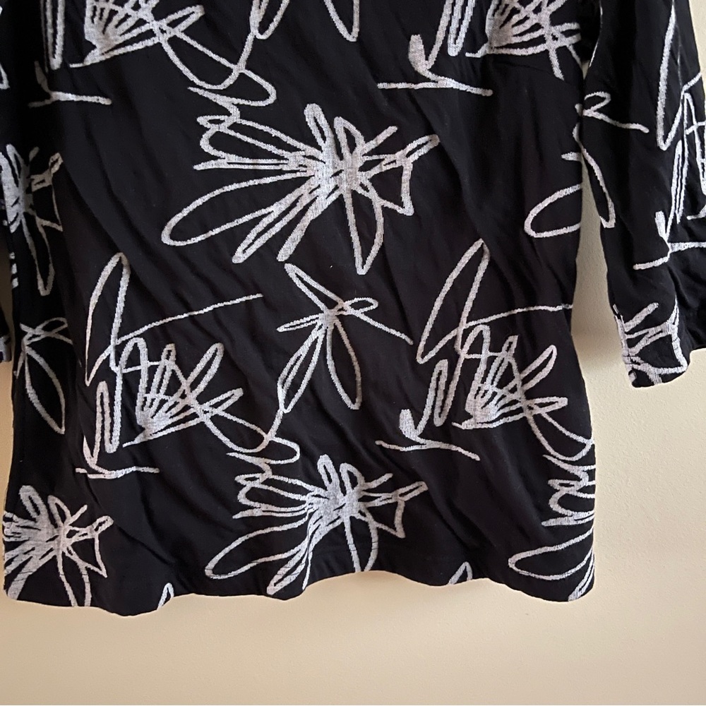 KOMIL CLOTHING Cowl Scribble Top Black/White NWT Sz Small - Picture 5 of 7